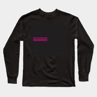 Pink Line on gray fiber Long Sleeve T-Shirt